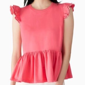 Kate spade Pink Ruffle top. Perfect for an occasion.